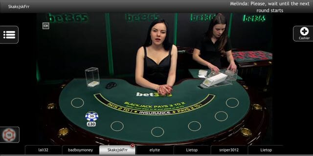 Live Casino Mobile Screen