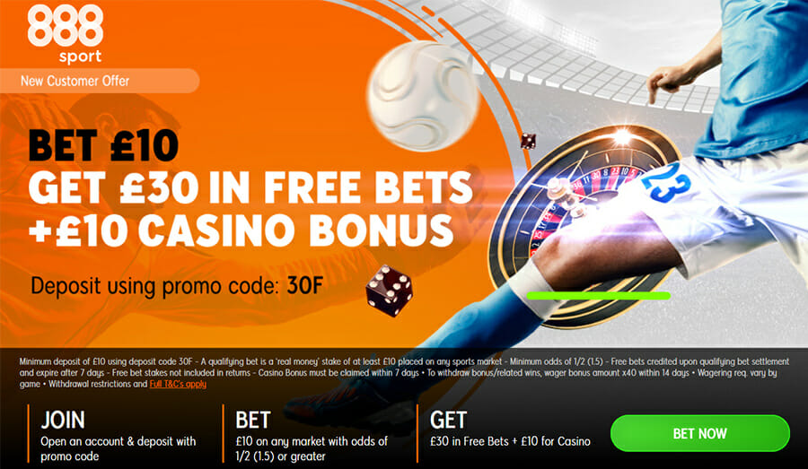 888 Free Bet Signup Offer