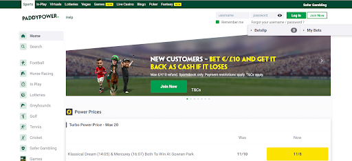Paddy Power Features