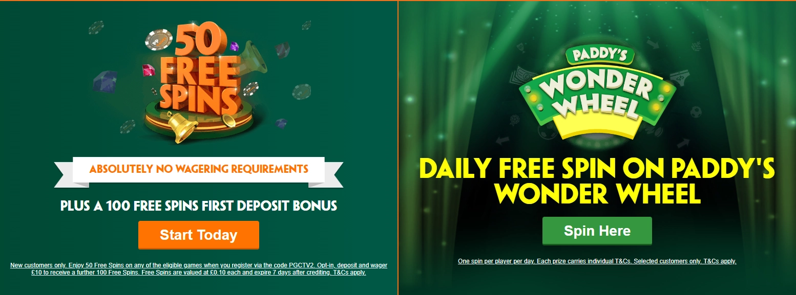 Paddy Power 50 free spins Mobile Casino offer
